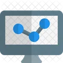 Online Analytics Online Growth Data Analytics Icon