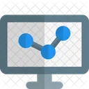 Online Analytics Online Growth Data Analytics Icon