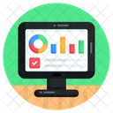 Online Statistics Online Analytics Business Chart Icon