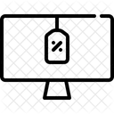 Monitor Bildschirm Schwarzer Freitag Symbol
