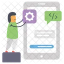 Online App Design App Setting Mobile Setting Icon