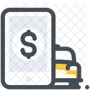 Online Payment Taxi Icon