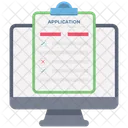 Online Application Form Online Registration Job Application Icon
