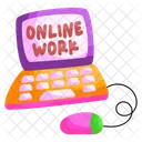 Online Arbeit Digitale Arbeit Remote Arbeit Icon