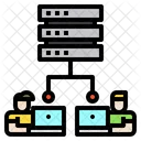 Arbeiten Laptop Netzwerken Symbol