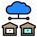 Zuhause Laptop Wolke Symbol