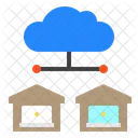 Zuhause Laptop Wolke Symbol