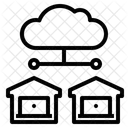 Zuhause Laptop Wolke Symbol
