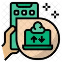 Online Arbeiten Hochladen Herunterladen Symbol