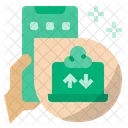 Online Arbeiten Hochladen Herunterladen Symbol