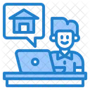 Online Arbeiten  Symbol