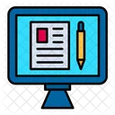Online Content Article Blogging Icon