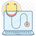 Online Arzt Online Gesundheitsversorgung Online Beratung Icon