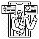 Online Arztliche Beratung Medizinische App Online Symbol