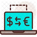 Online Umtausch Geldtransfer Geldwechsel Symbol