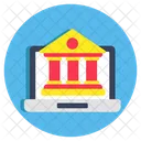 Online Bank Online Building Online Depository House Icon