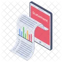 Online Statement Bank Statement Balance Statement Icon