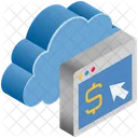 Cloud Computing Online Banking Icon