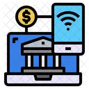 Laptop Bank Mobile Icon