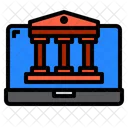 Laptop Banking Finance Icon