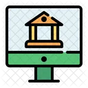 Online Banking Bank Coin Icon