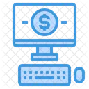 Money Computer Banking Icon
