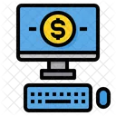 Money Computer Banking Icon