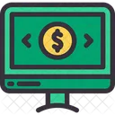 Online Banking Money Monitor Icon
