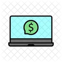 Finance Laptop Online Banking Icon