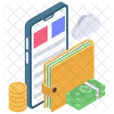 Online Banking Banking App Online Analytics Icon