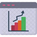 Online Bar Chart Statistics Analytics Icon