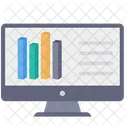Online Bar Graph Online Analytics Online Graph Icon