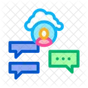 Online Benutzer Online Chat Cloud Symbol