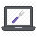 Online Besteck Online Restaurant Online Loffel Icon