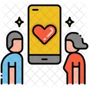 Online-Beziehung  Symbol