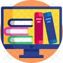 Bildung Virtuelle Bibliothek Online Bibliothek Icon