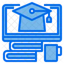 Absolvent Buch Monitor Icon