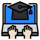 Absolvent E Learning Laptop Icon