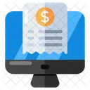 Online Bill Invoice Receipt Icon