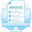 Online Invoice Digital Receipt Online Voucher Icône