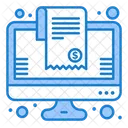 Online Bill Online Invoice Online Receipt Icon