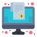 Online Bill Online Invoice Online Receipt Icon
