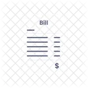 Online Bill Dollar Bill Invoice Icon