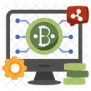 Online Bitcoin Online Cryptocurrency Online Crypto Icon