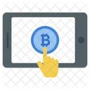 Online Bitcoin Mobile Bitcoin Digital Currency Icon