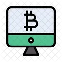 Bitcoin Online Digital Icon