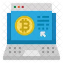 Laptop Bitcoin Digital Icon
