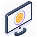 Online Bitcoin Blockchain Webpage Crypto Website Icon