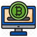 Online Bitcoin Bitcoin Computer Icon