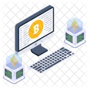 Bitcoin Tech Online Bitcoin Crypto Technology Icon
